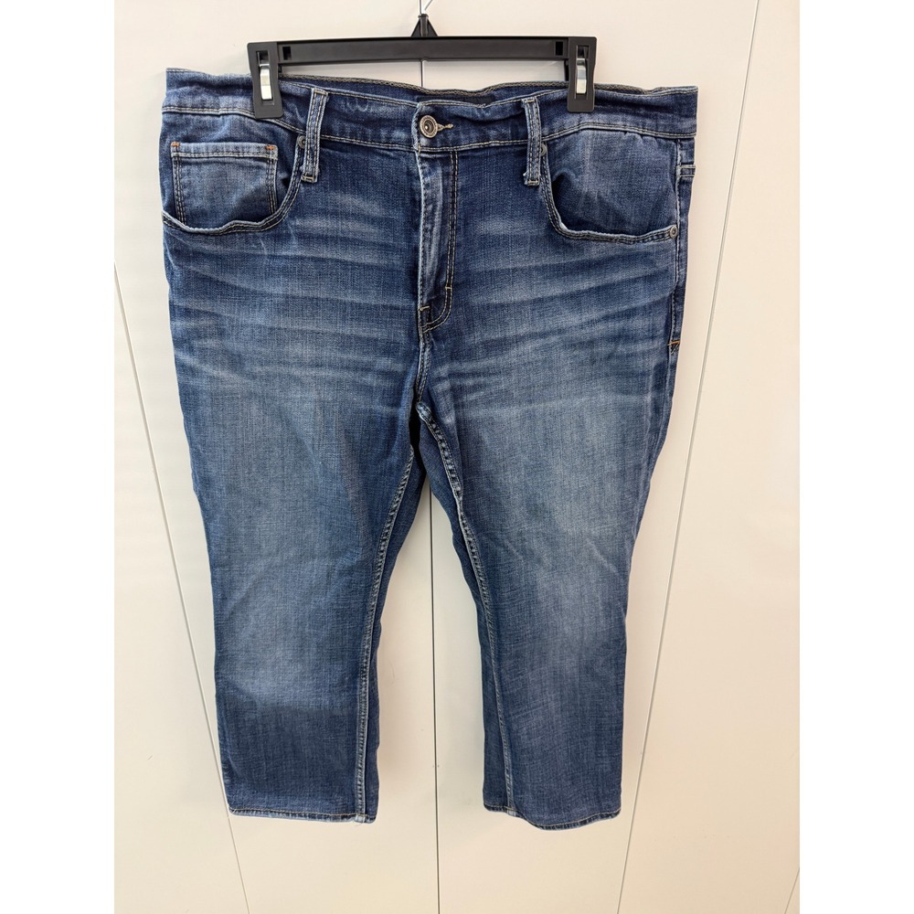 BKE Jake Straight Leg Mens Jeans 38x32 Medium Wash Stretch Denim